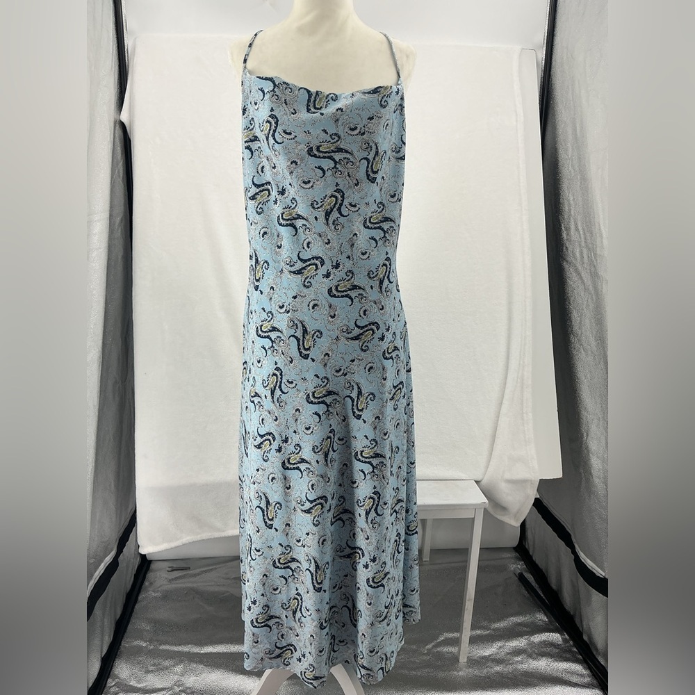 Lucy Paris Blue Paisley Print Maxi Dress 660 - Picture 2 of 4